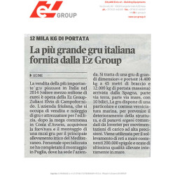 La più grande gru italiana fornita dalla Ez-Group