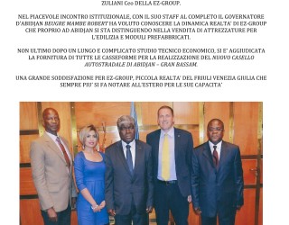 Incontro Privato con Governatore di Abidjan Costa D’Avorio 15 Settembre 2015