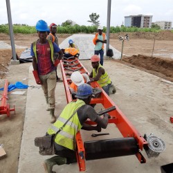 Block making plant installation in the Ivory Coast