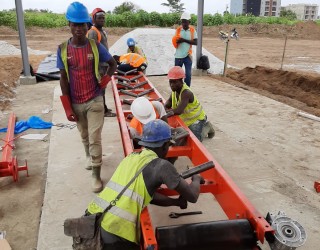 Block making plant installation in the Ivory Coast