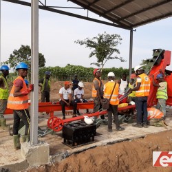 Block making plant installation in the Ivory Coast