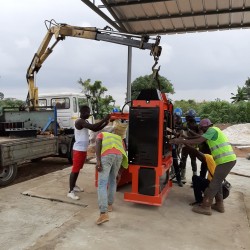 Block making plant installation in the Ivory Coast