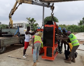 Block making plant installation in the Ivory Coast