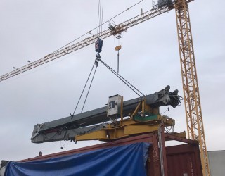 San Marco self-erecting crane to Ghana